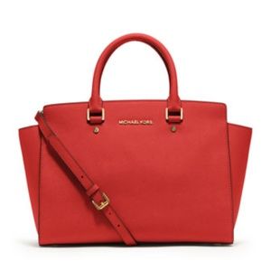 MICHAEL KORS Selma Large Saffiano Leather Satchel